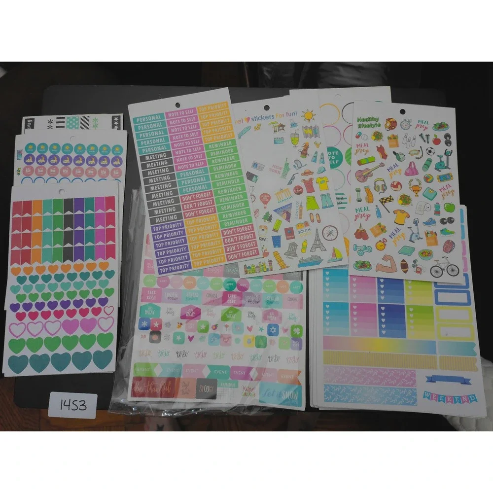 Hundreds of Planner Sticker Sheets Set Unisex OS Multicolor Productivity excel